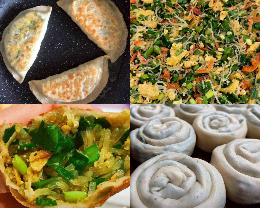 蔥油餅＆韭菜餡餅＆韭菜盒子